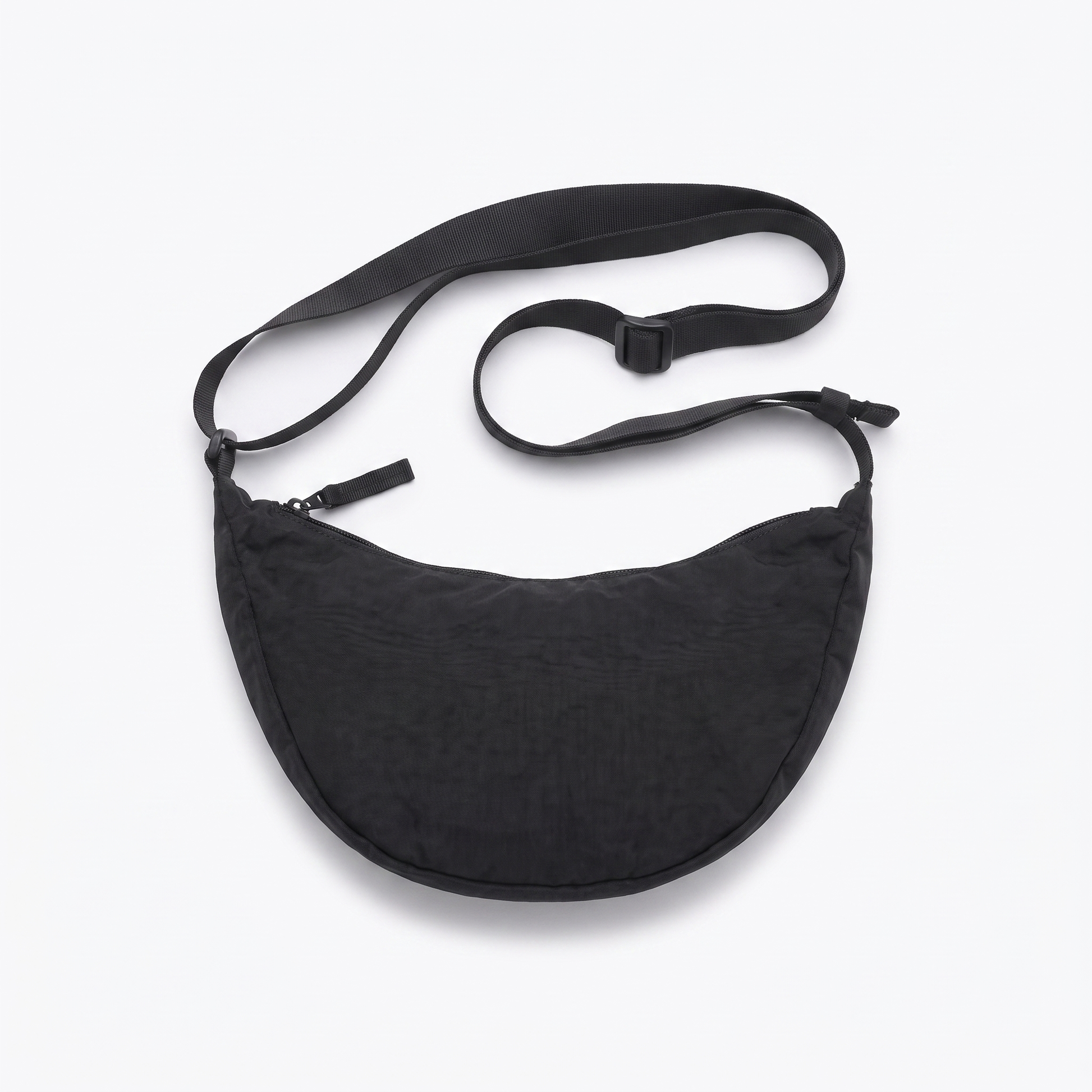Sunoire margot black crescent crossbody bag 01 front