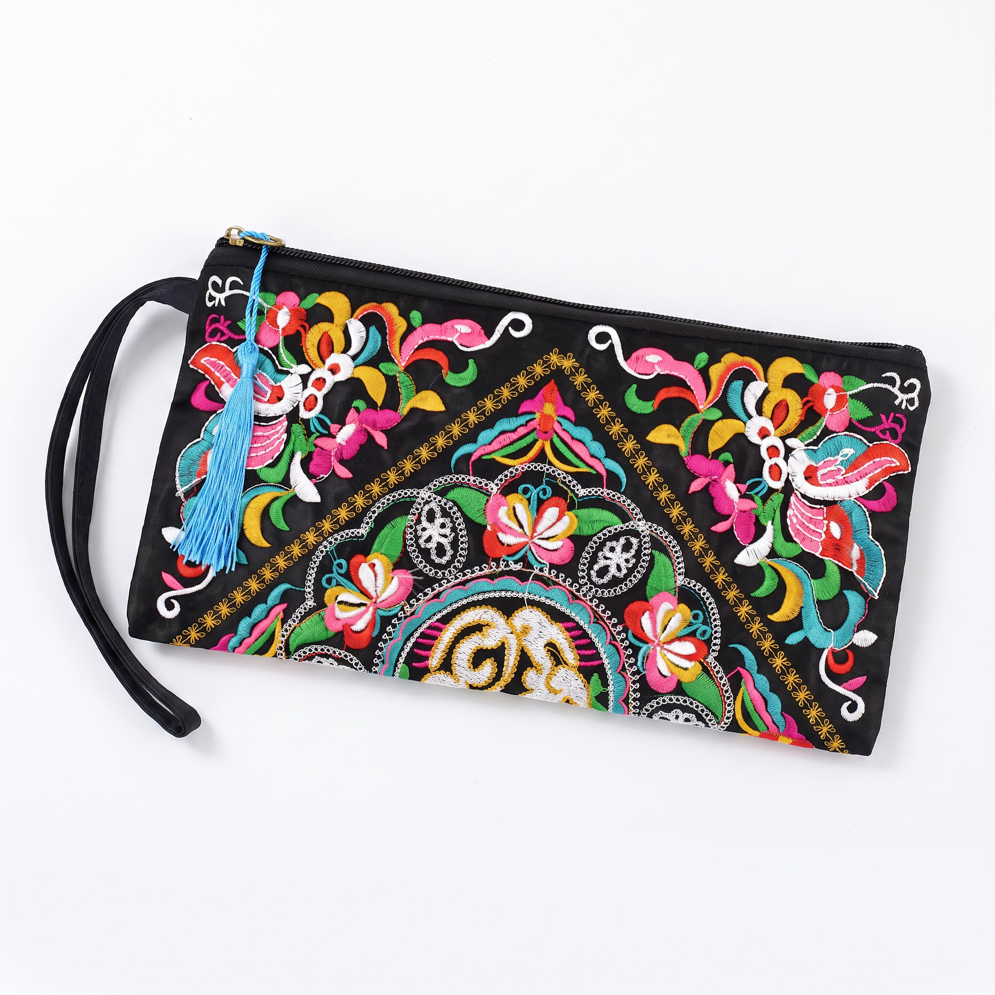 Sunoire marisol embroidered floral clutch bag colorway butterfly