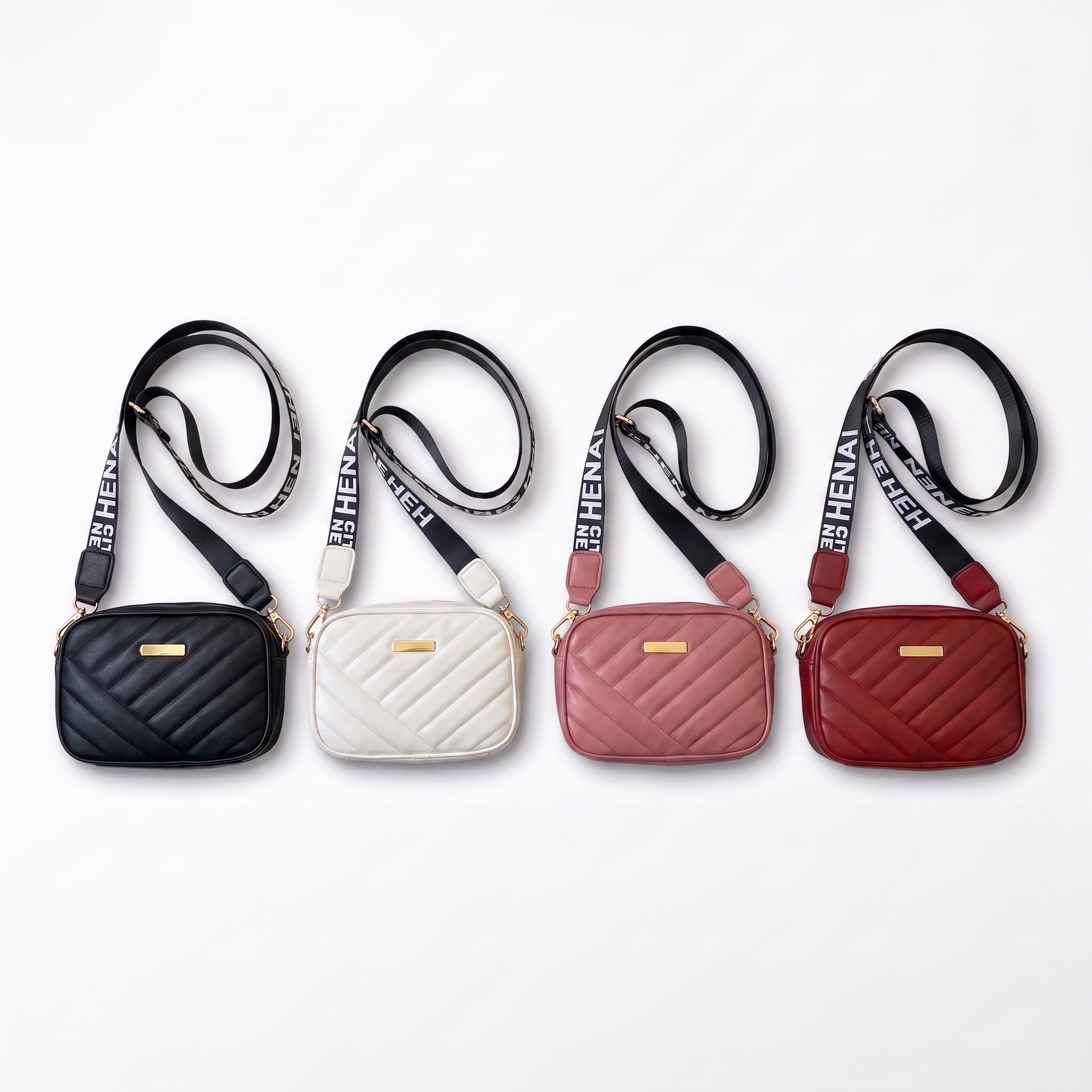 Sunoire Marlowe crossbody bag, all colorways group shot