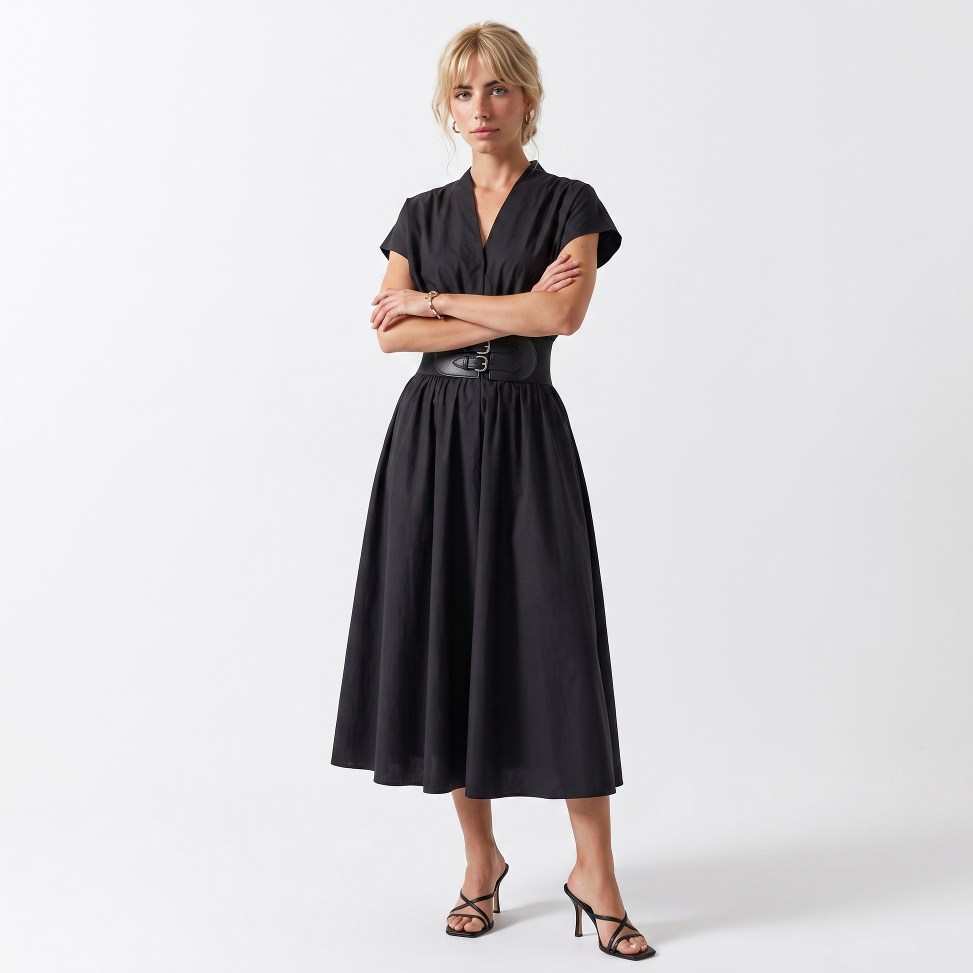 Sunoire medium size ladies dress women lady elegant summer casual party dresses 2026 host outfit lady dress professional manufacturer front hero 01