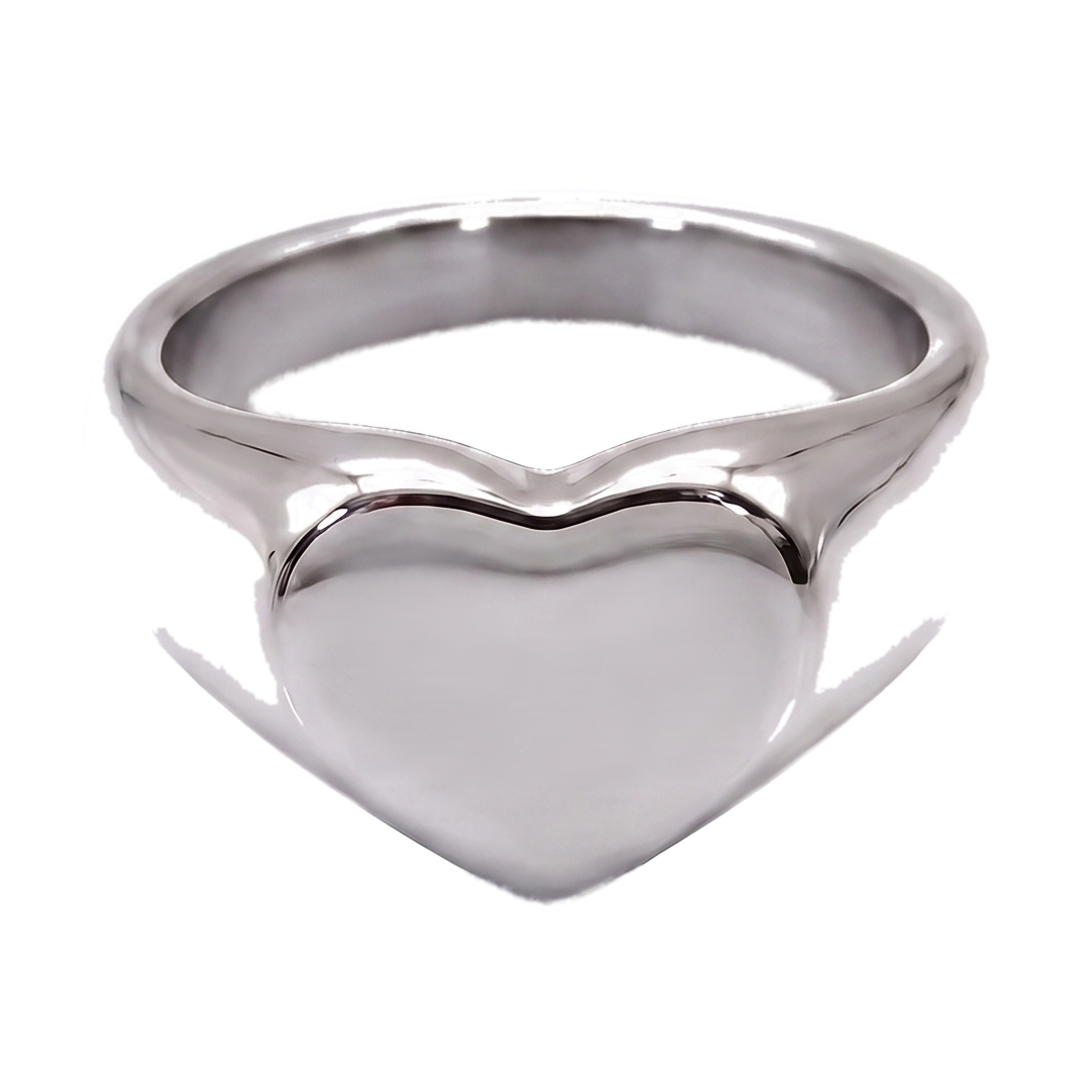 Sunoire emanco couple heart ring stainless steel punk style geometric personalized ring gift women valentine s day dropshipping 05 flatlay tr18909 silver color