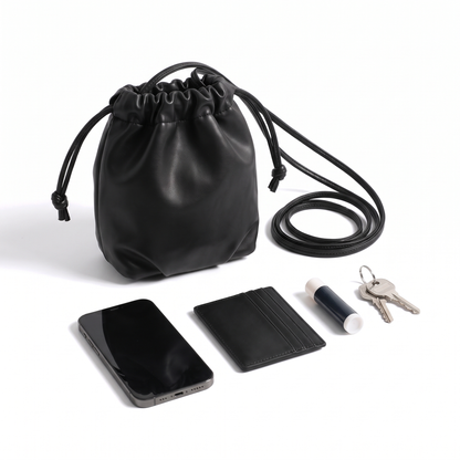 Slouchy Faux Leather Crossbody Bag, what fits inside