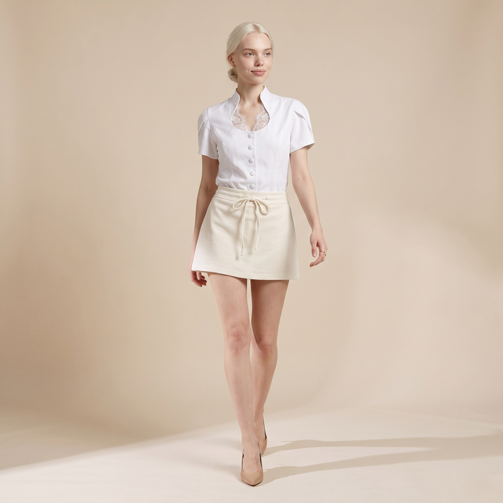Sunoire nakoa white lace shirt front hero 01