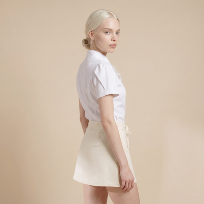 Sunoire nakoa white lace shirt top front crop 01