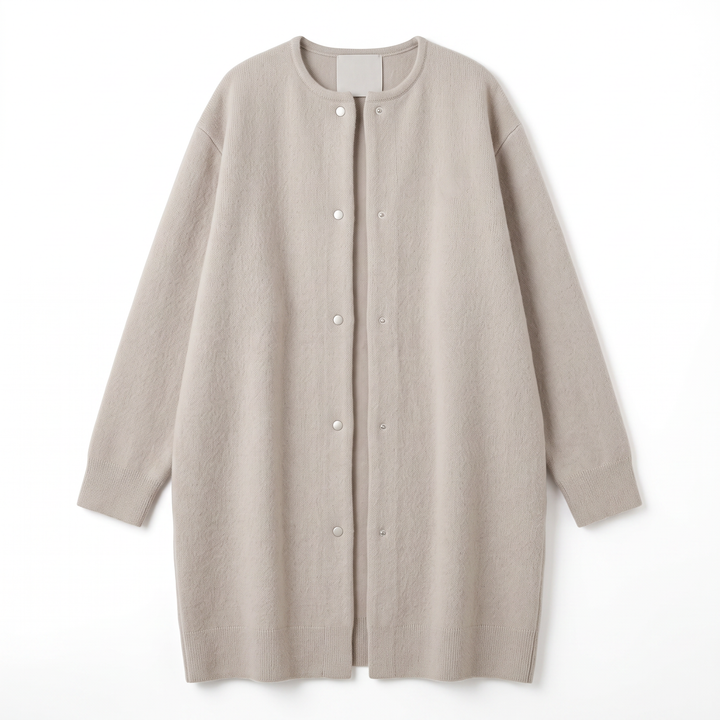 Sunoire naomi white knit dress garment flatlay 01
