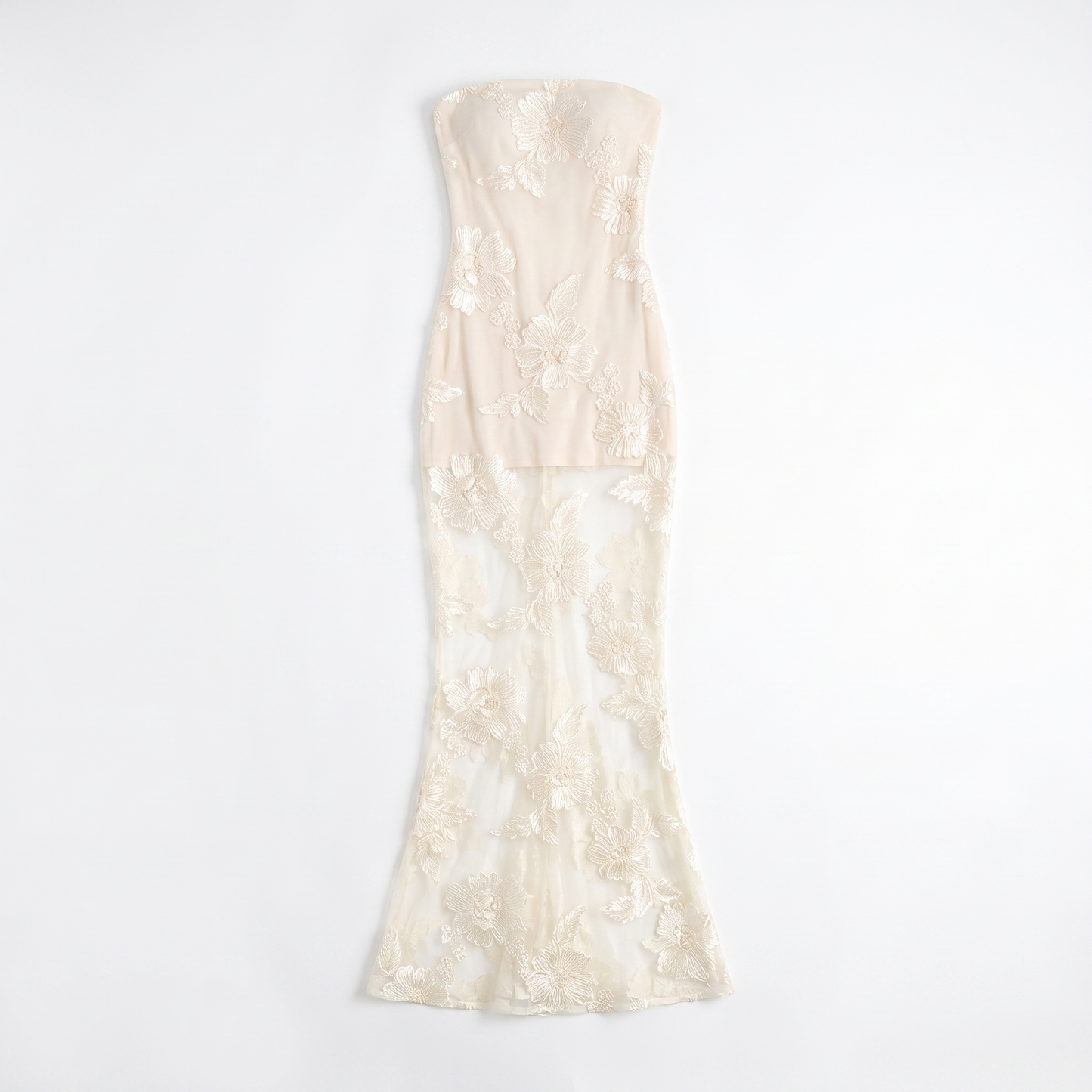 Sunoire new sexy lace 3d flower mermaid maxi dress women sleeveless embroidered floral long dress elegant evening party wedding gowns garment flatlay 01