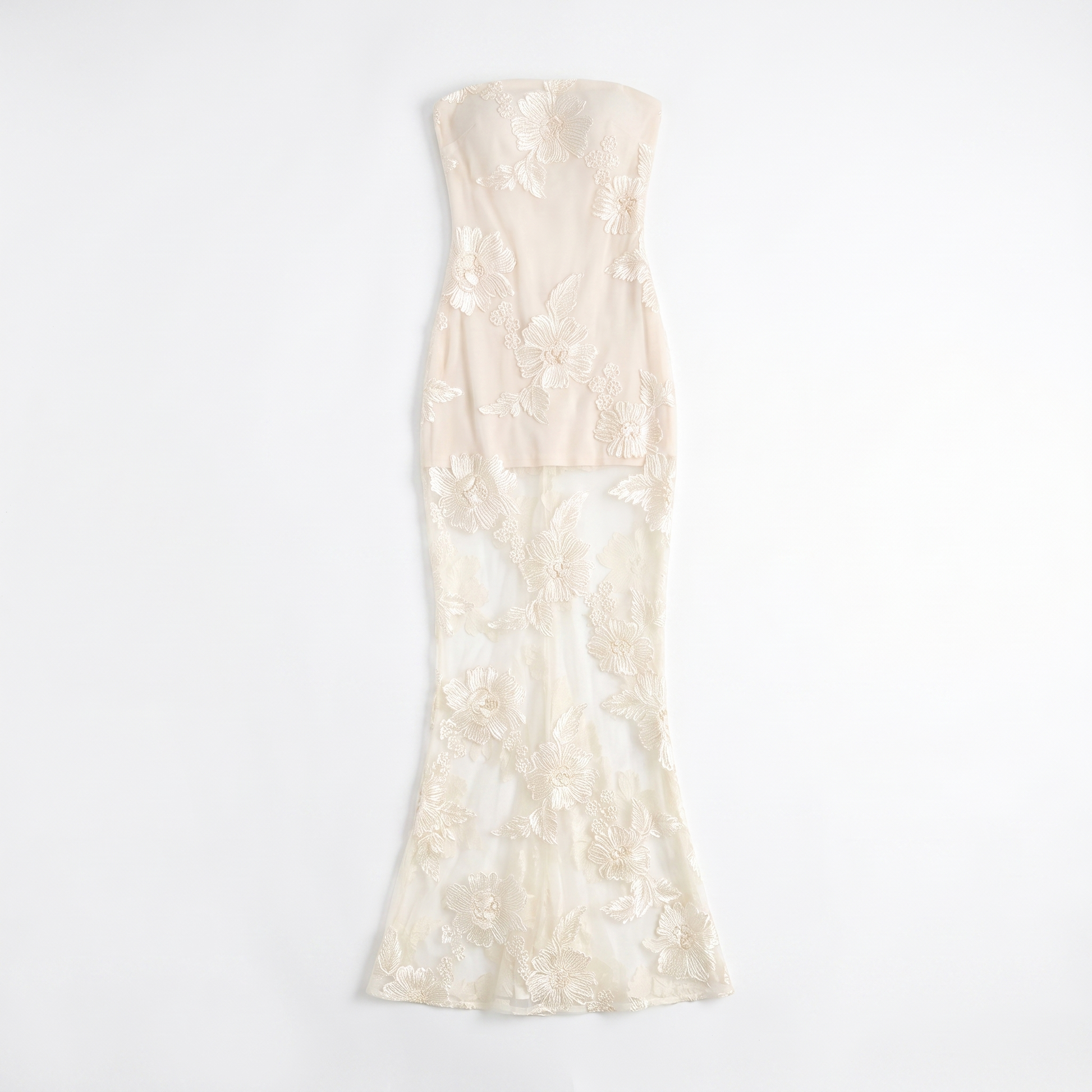 Sunoire new sexy lace 3d flower mermaid maxi dress women sleeveless embroidered floral long dress elegant evening party wedding gowns garment flatlay 01