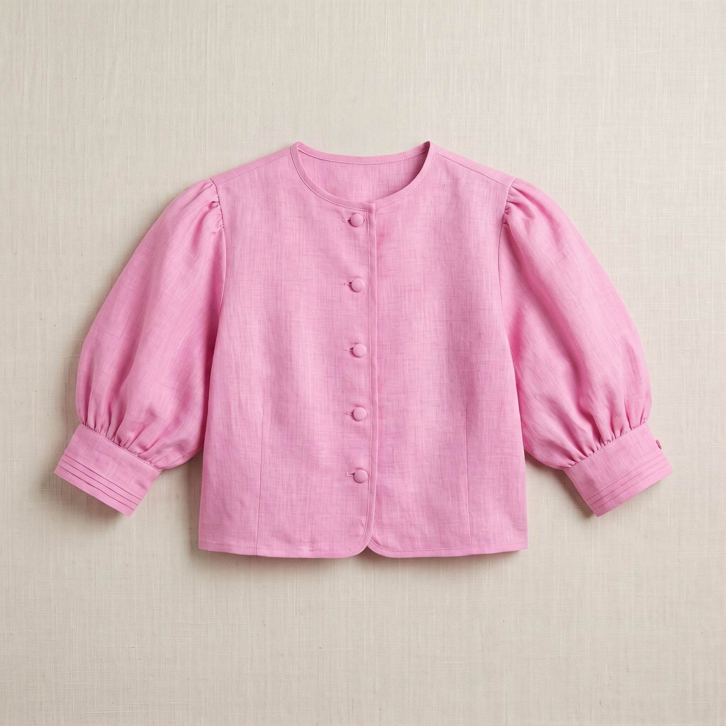 Sunoire nina pink cotton set garment flatlay 01