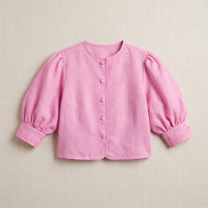 Sunoire nina pink cotton set garment flatlay 01