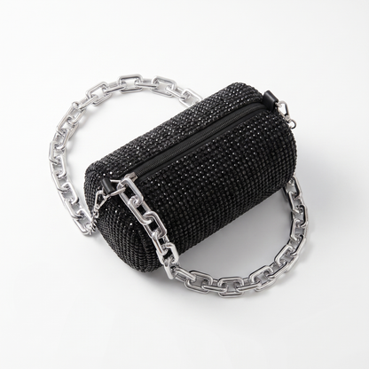 Sunoire nova black crystal crossbody bag 01 front