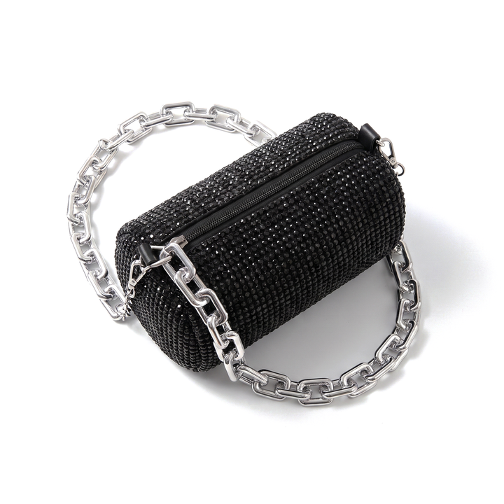 Sunoire nova black crystal crossbody bag 01 front