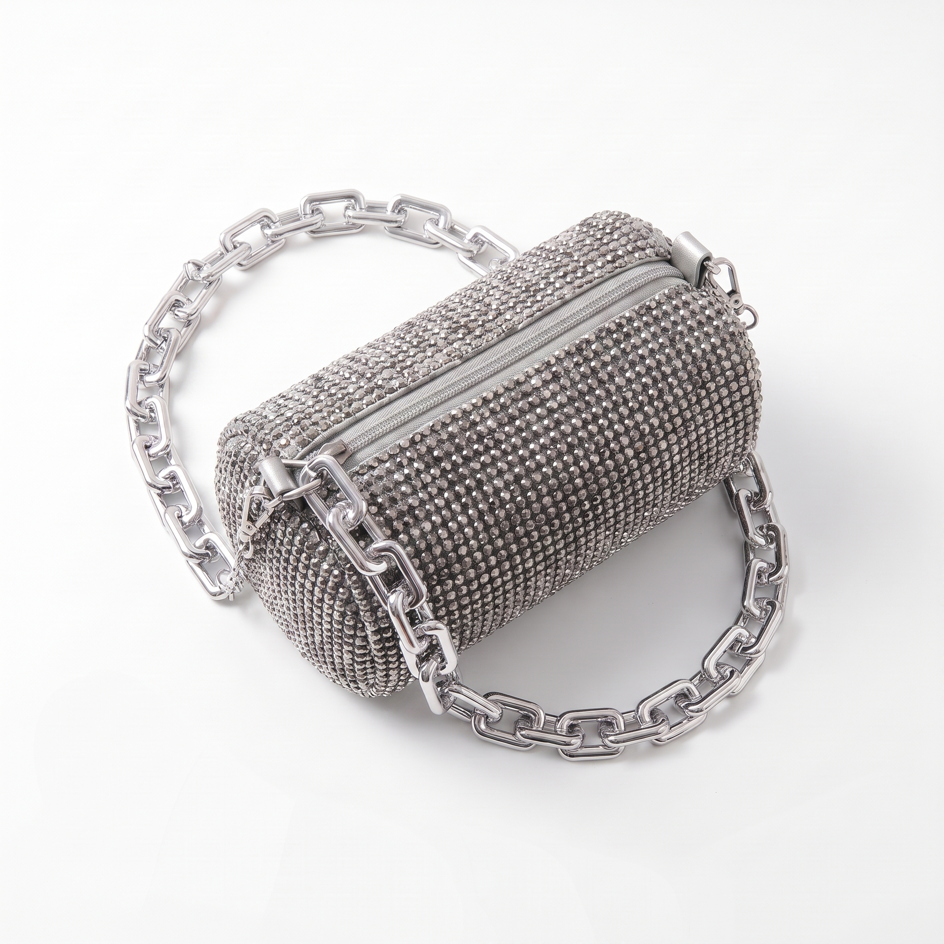 Sunoire nova black crystal crossbody bag colorway silver front hero 01