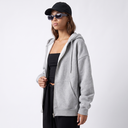 Sunoire ny solid color cardigan hoodie jacket female explosion style fall winter hooded loose top top crop 3q 01