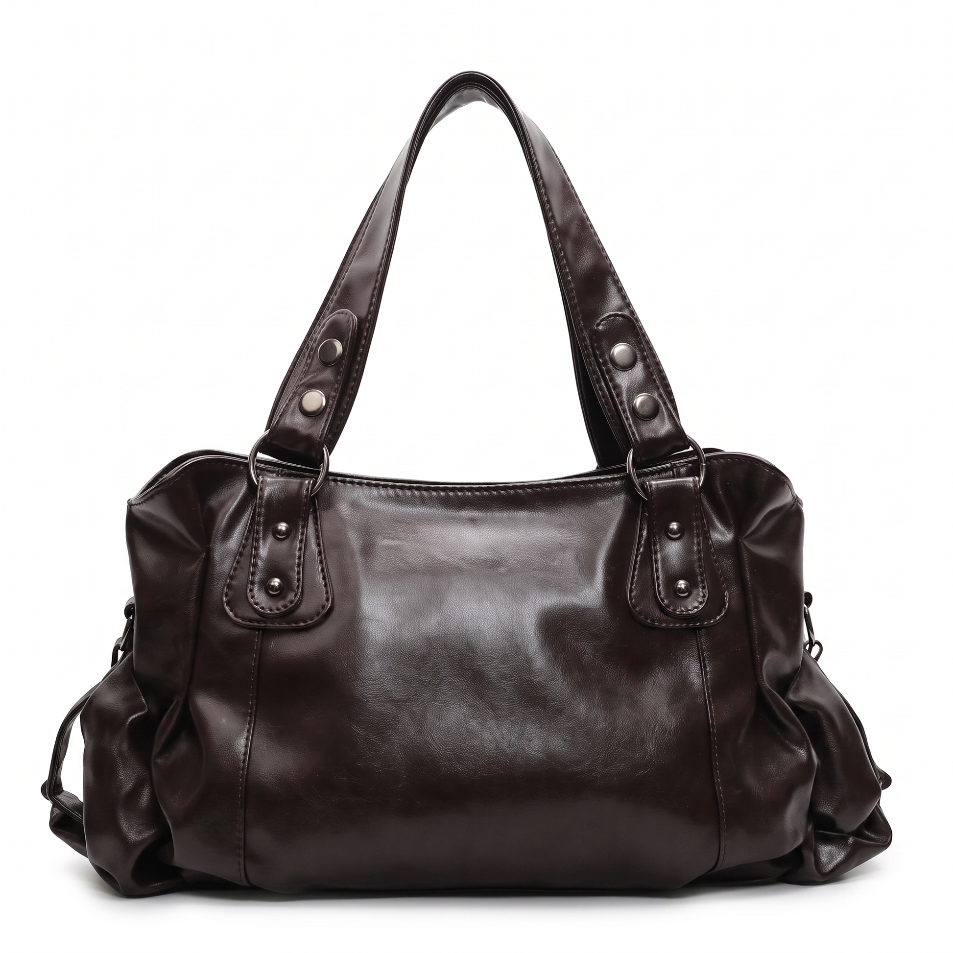 odessa black slouchy hobo bag in Coffee colorway image