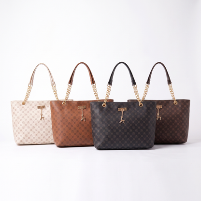 Sunoire Odette tote bag, all colorways group shot