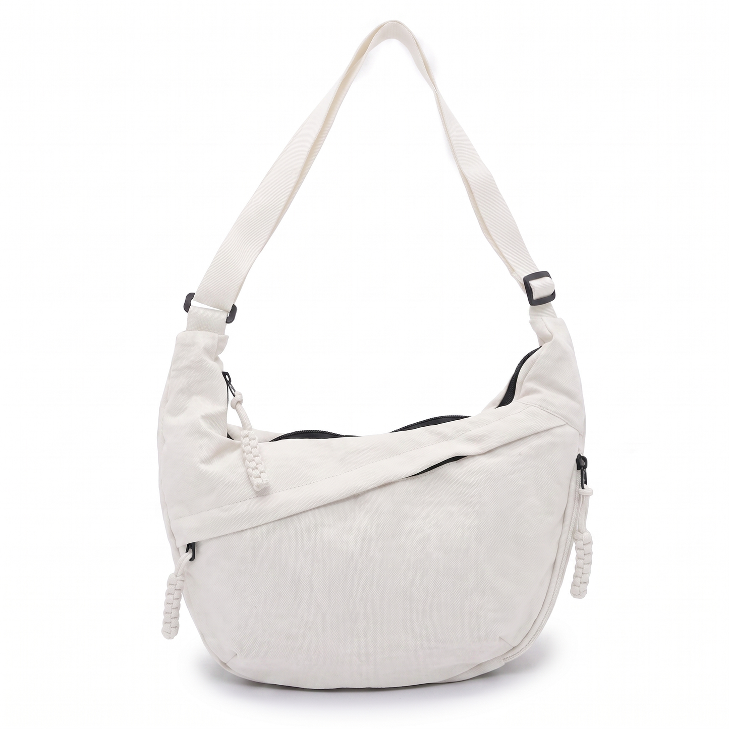 Sunoire odile black shoulder hobo bag colorway white front hero 01