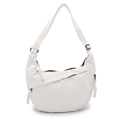 Sunoire odile black shoulder hobo bag colorway white front hero 01
