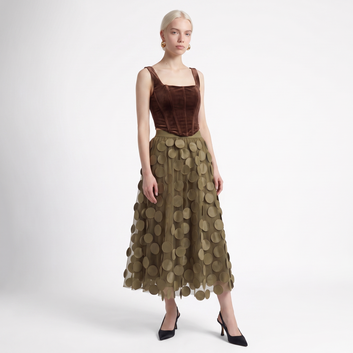 Sunoire olga rock mit grossen kreisen colorway khaki front hero 01