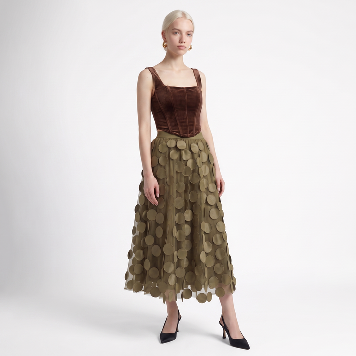 Women's Skirt – Black Going Out Party — Khaki
