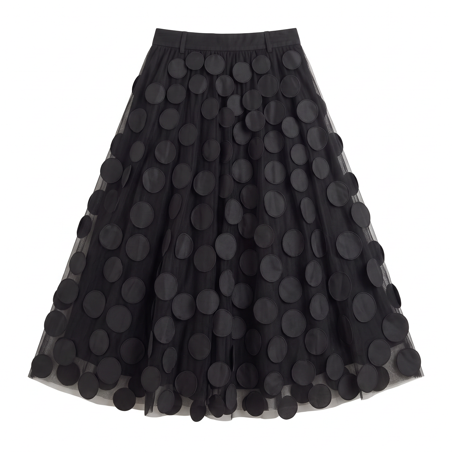 Sunoire olga rock mit grossen kreisen garment flatlay 01