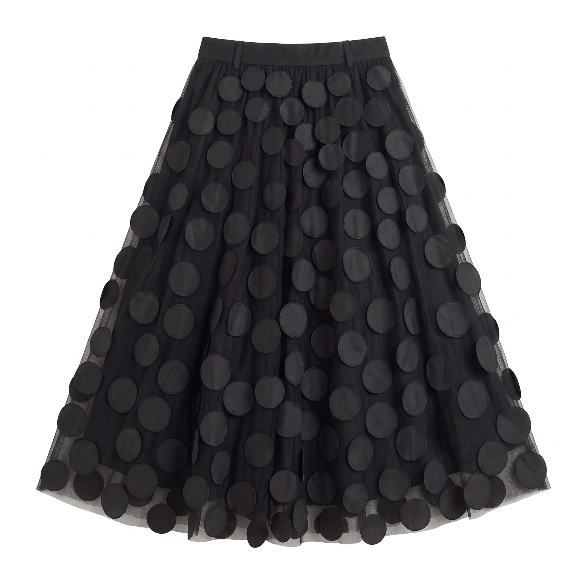 Sunoire olga rock mit grossen kreisen garment flatlay 01