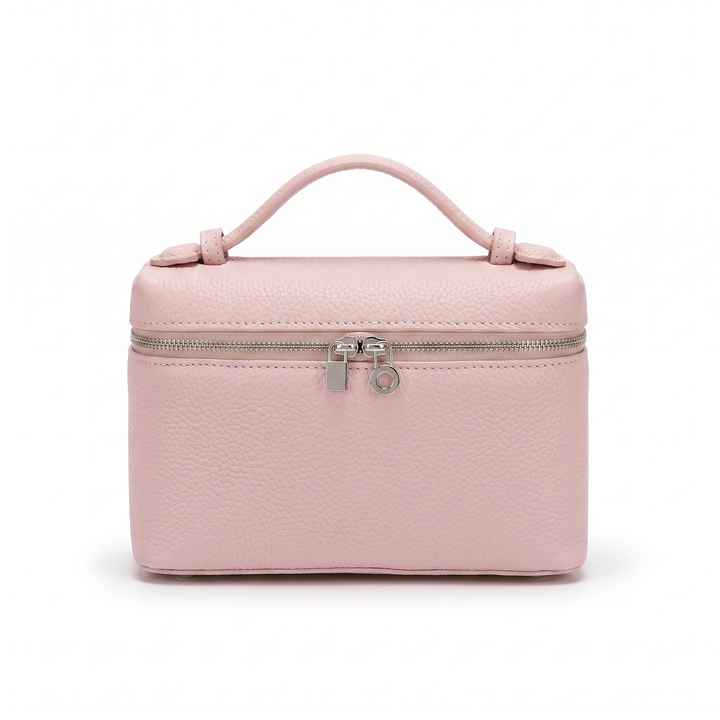 Sunoire opal pink lychee grain box bag 01 front