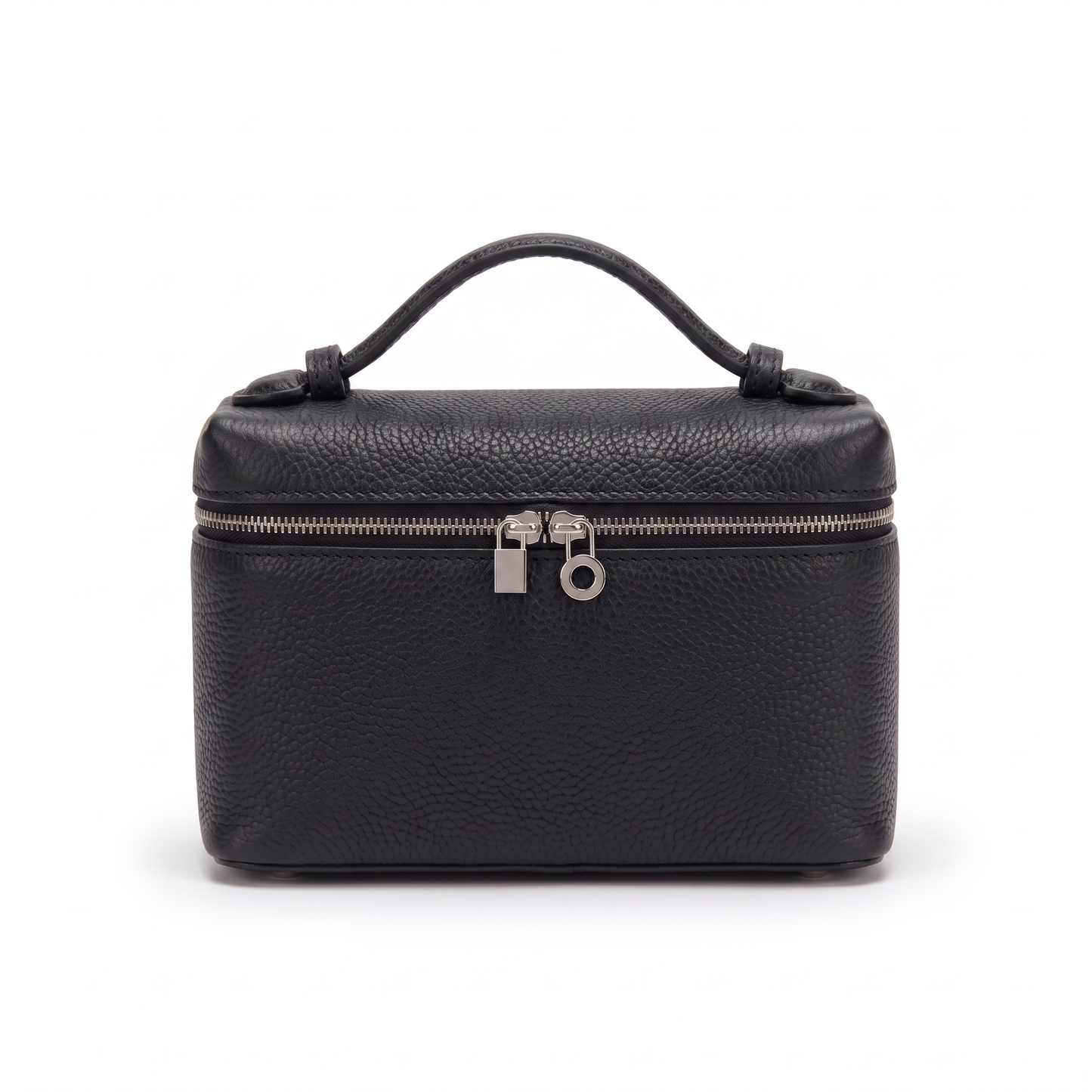 Sunoire opal pink lychee grain box bag colorway black
