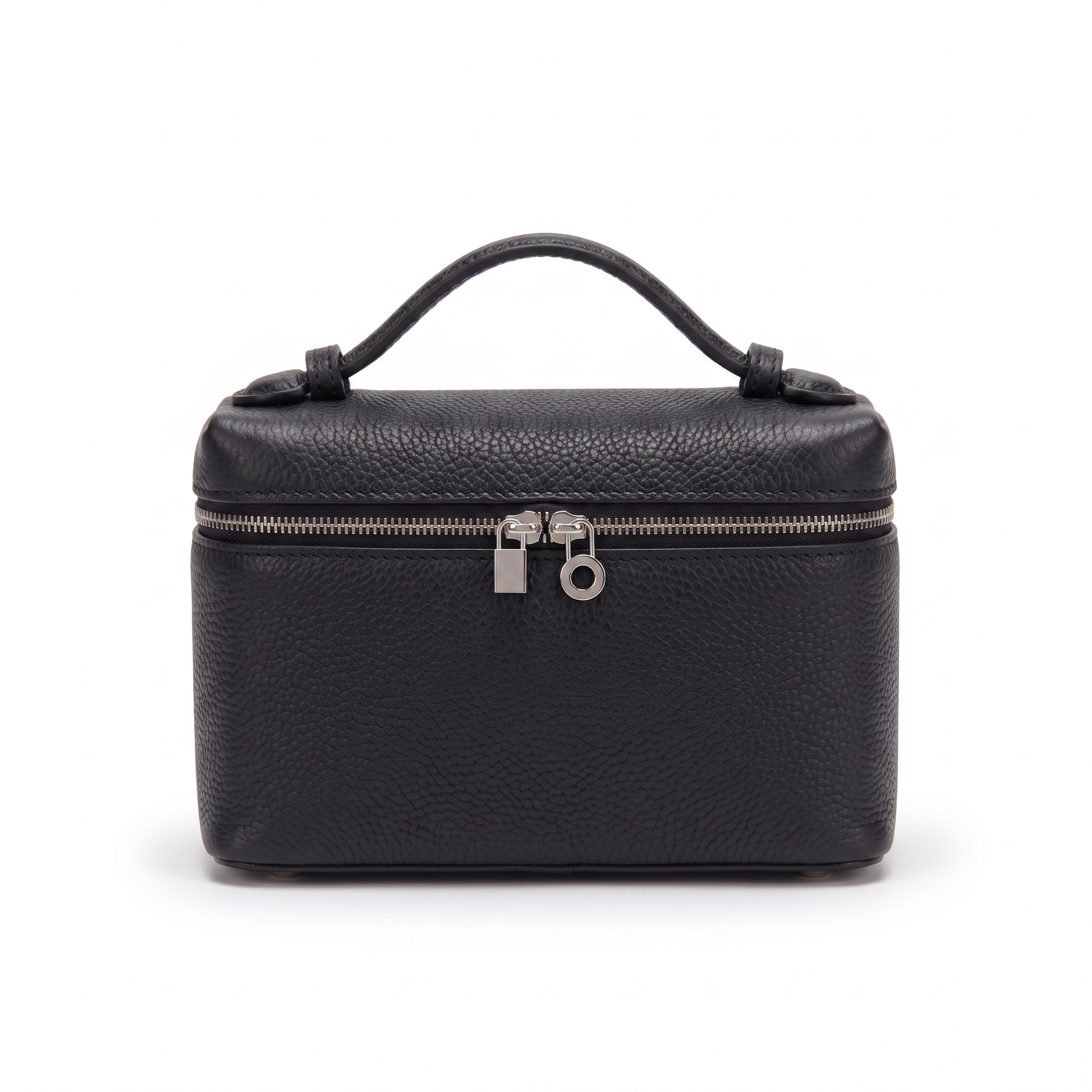 Sunoire opal pink lychee grain box bag colorway black