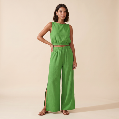 Sunoire paloma pink cotton set colorway green front hero 01