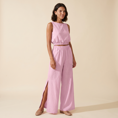 Sunoire paloma pink cotton set front hero 01