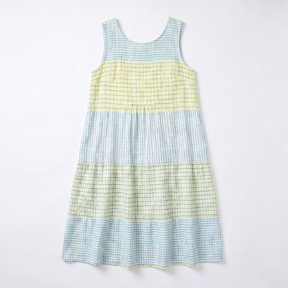 Sunoire pippa womens casual sleeveless relaxed midi dress garment flatlay 01