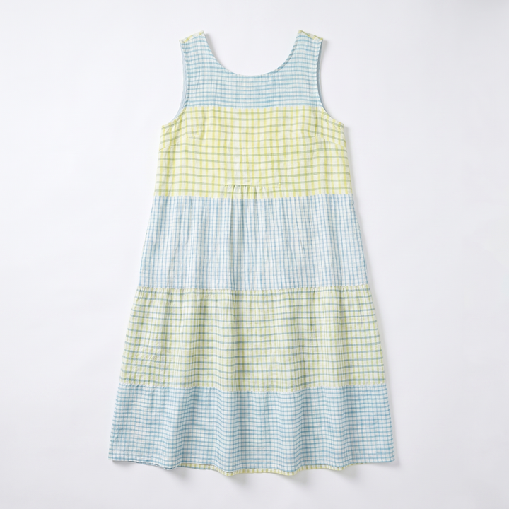 Sunoire pippa womens casual sleeveless relaxed midi dress garment flatlay 01