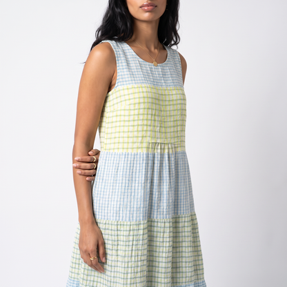 Sunoire pippa womens casual sleeveless relaxed midi dress torso crop 01