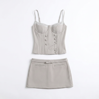 Sunoire raevyra spaghetti skirt set mannequin grey 01
