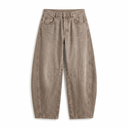 Sunoire relaxed barrel jeans noa garment flatlay 01