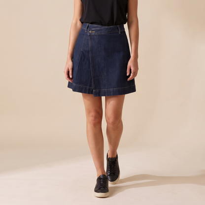 Sunoire renee blue denim skirt bottom front crop 01