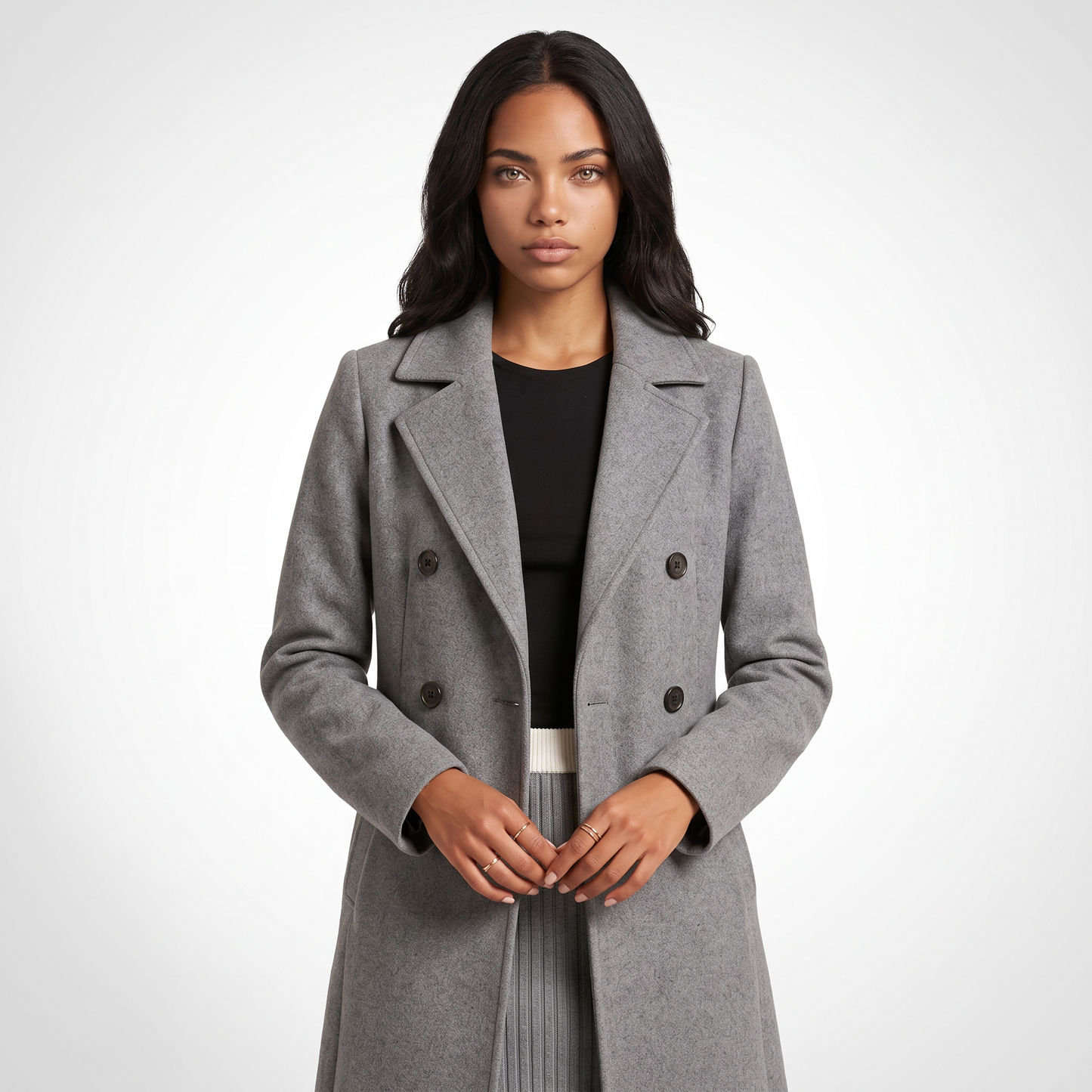 Sunoire rheya elegant coat colorway grey front crop 01