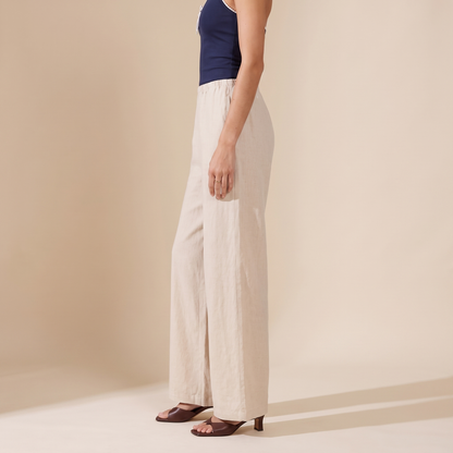 Sunoire rima beige cotton pants bottom side crop 01