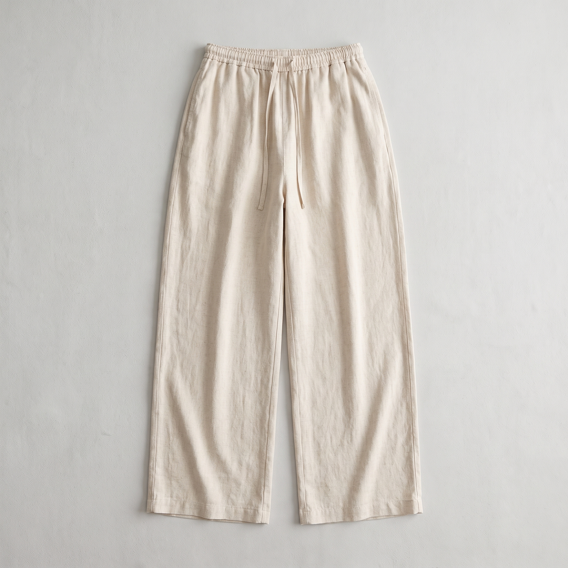 Sunoire rima beige cotton pants garment flatlay 01