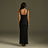 Sunoire ronna spaghetti lace maxi dress back view 01