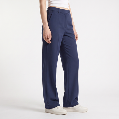 Sunoire rosie womens high waist wide leg tailored suit trousers bottom alt crop 1 01