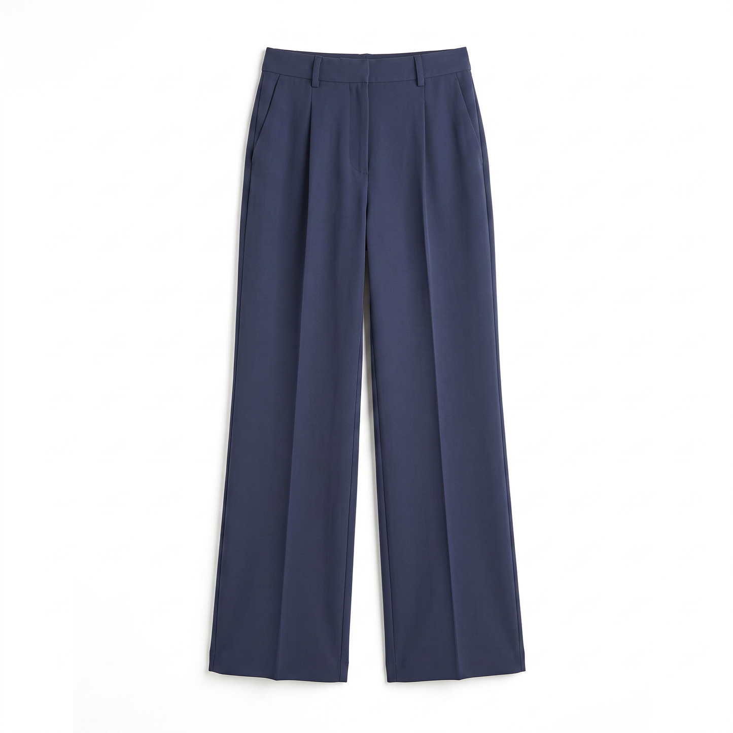 Sunoire rosie womens high waist wide leg tailored suit trousers garment flatlay 01