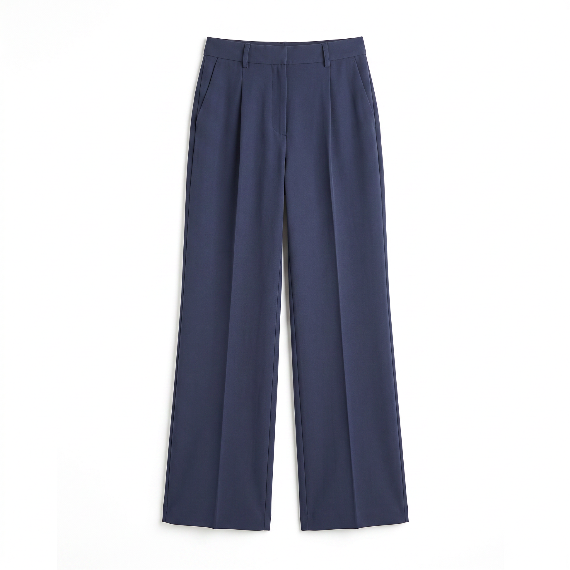 Sunoire rosie womens high waist wide leg tailored suit trousers garment flatlay 01