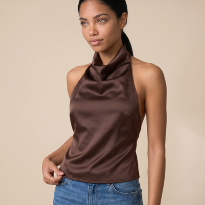 Sunoire s22405_dark brown top detail 01