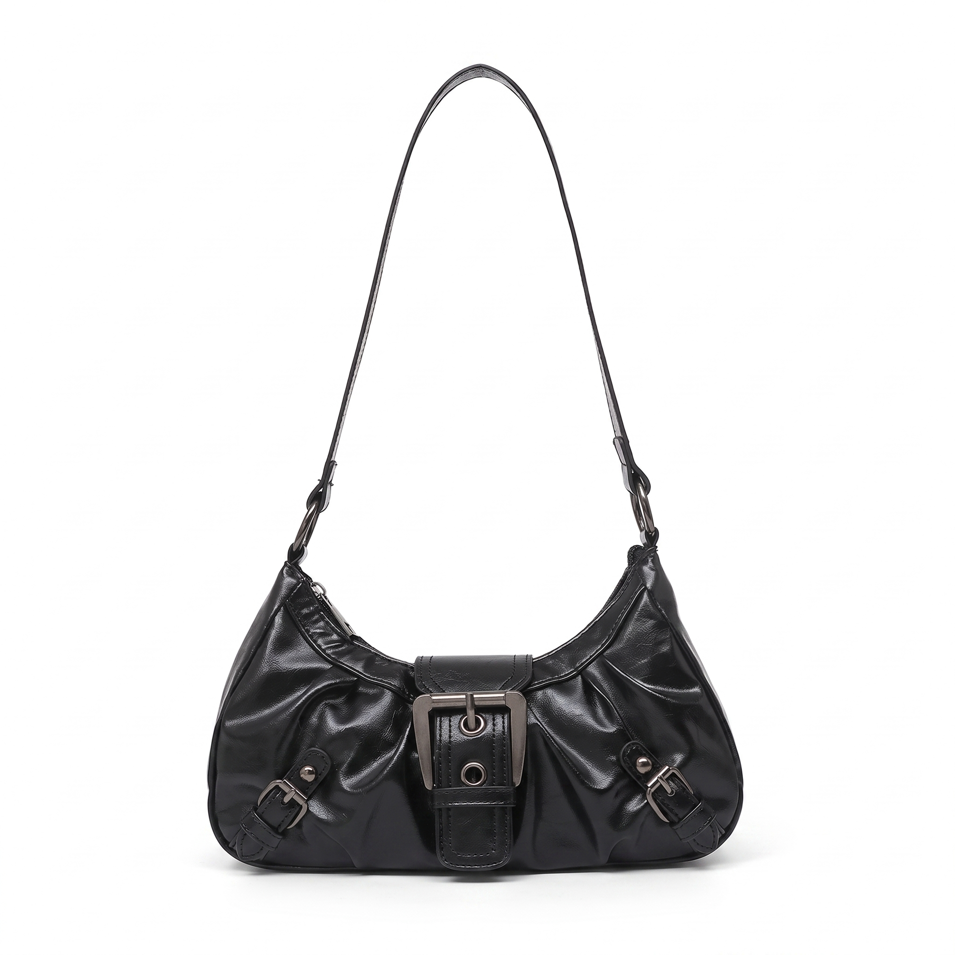 Sunoire sable black hobo bag 01 front