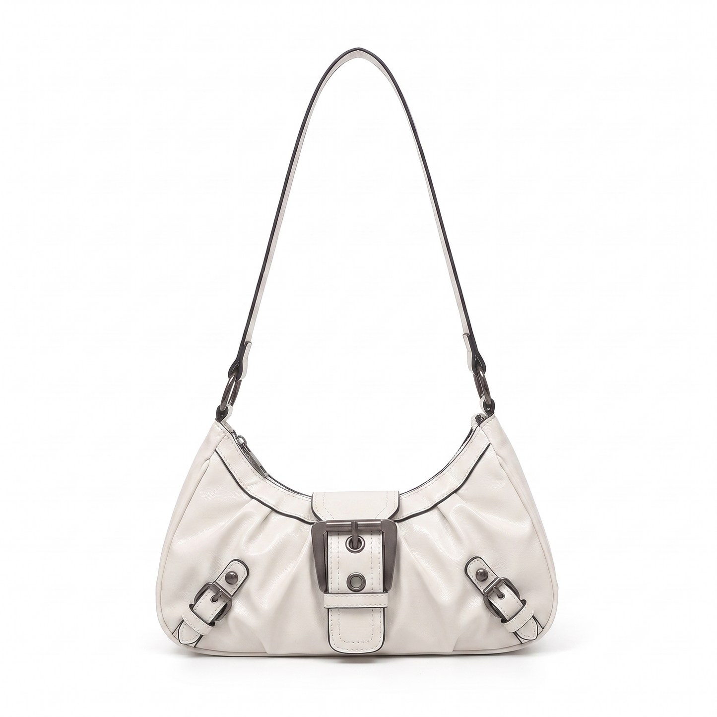 Sunoire sable black hobo bag colorway white front hero 01
