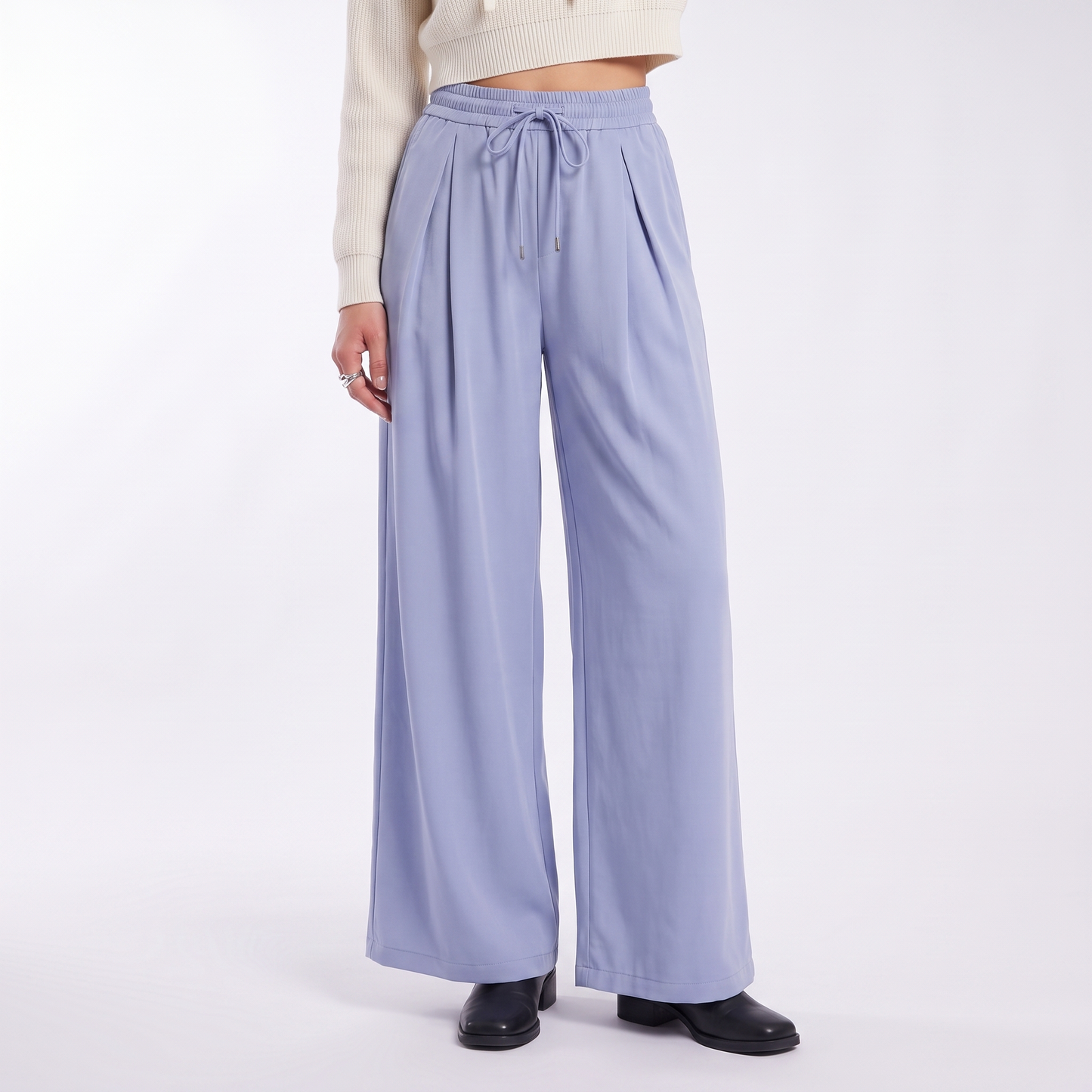 maqvob top quality wholesale women s cargo pants trousers baggy sweat track jogger sports female wide leg pants for women in Periwinkle colorway image