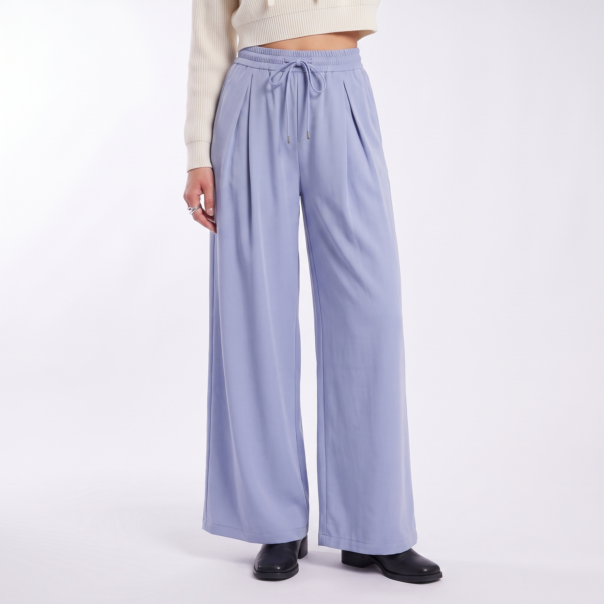 maqvob top quality wholesale women s cargo pants trousers baggy sweat track jogger sports female wide leg pants for women in Periwinkle colorway image