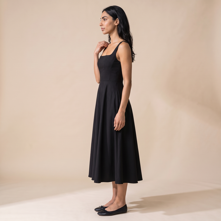 Sunoire serena black dress side view 01
