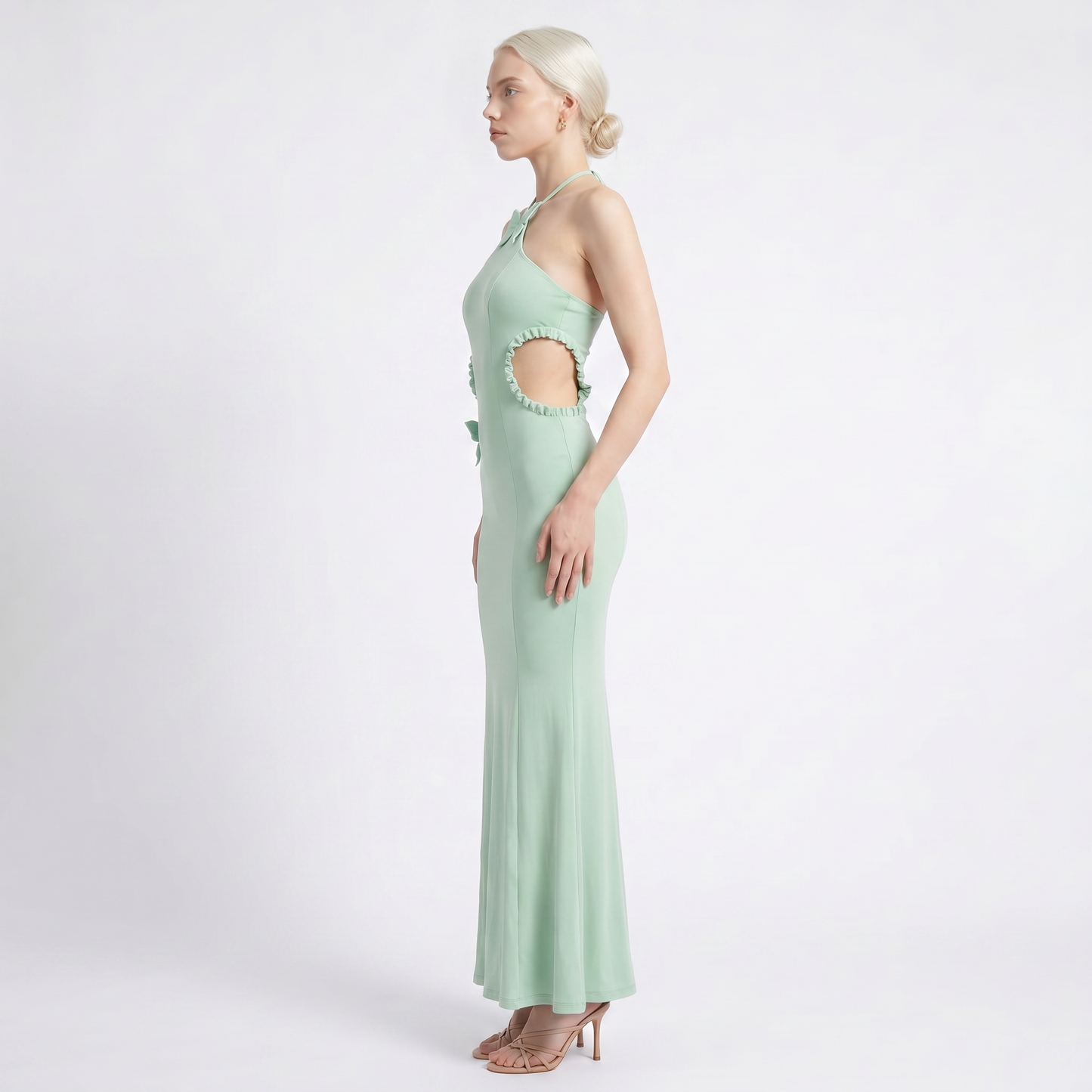 Sunoire sexy halter butterfly maxi dress outfits club women s halter beach maxi elegant dresses side view 01